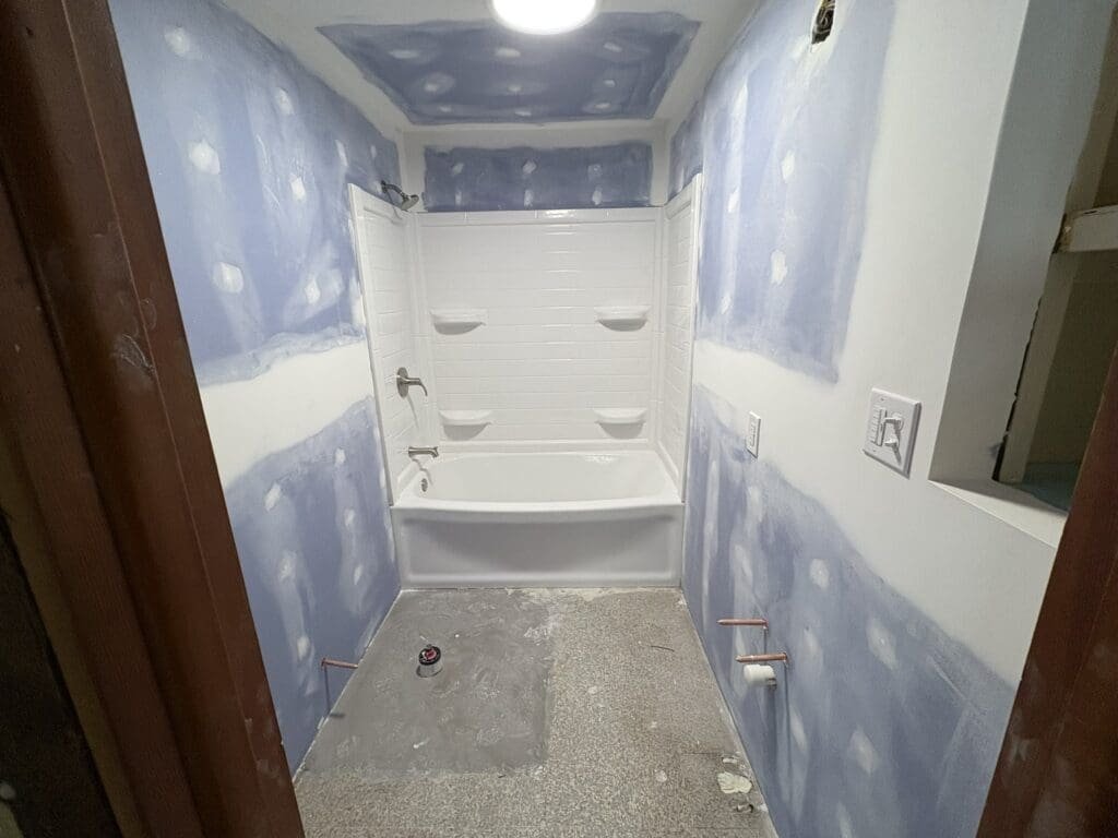 bathroom remodeling in Chrisman with drywall
