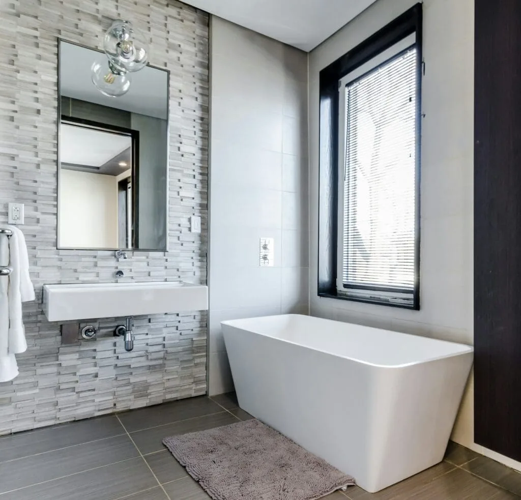 free standing tub bathroom remodel