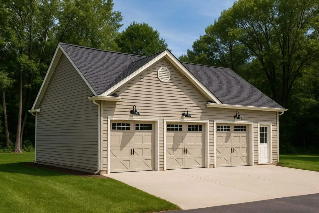 3 car detached garage in Terre Haute newly built