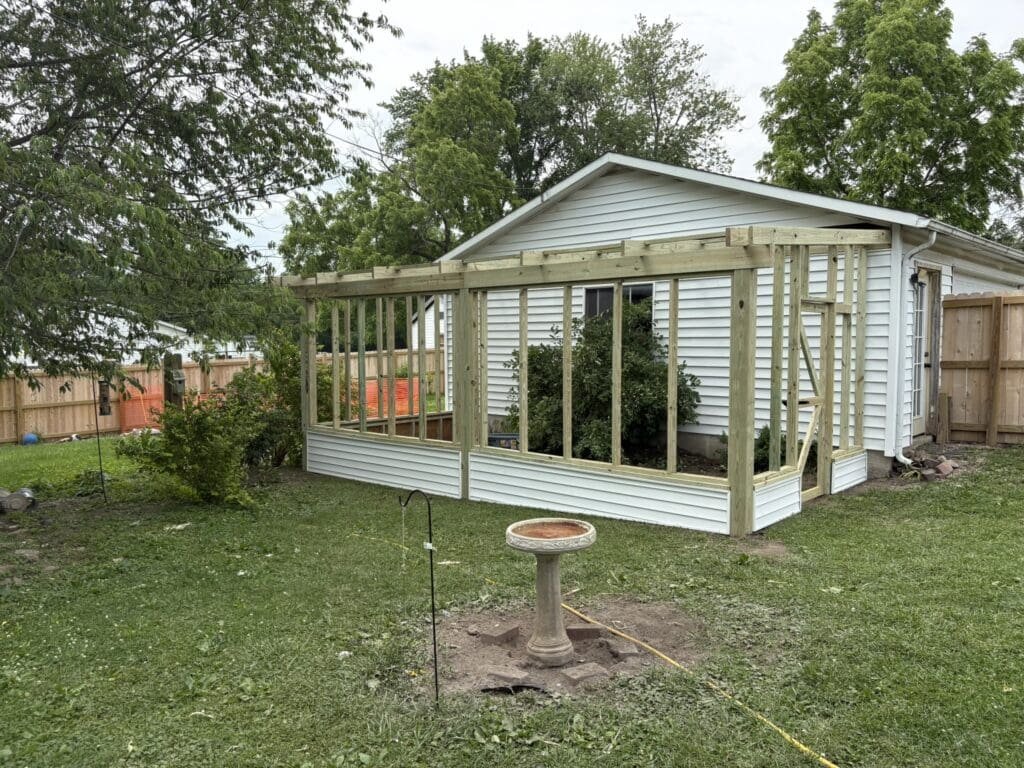 framing for greenhouse building