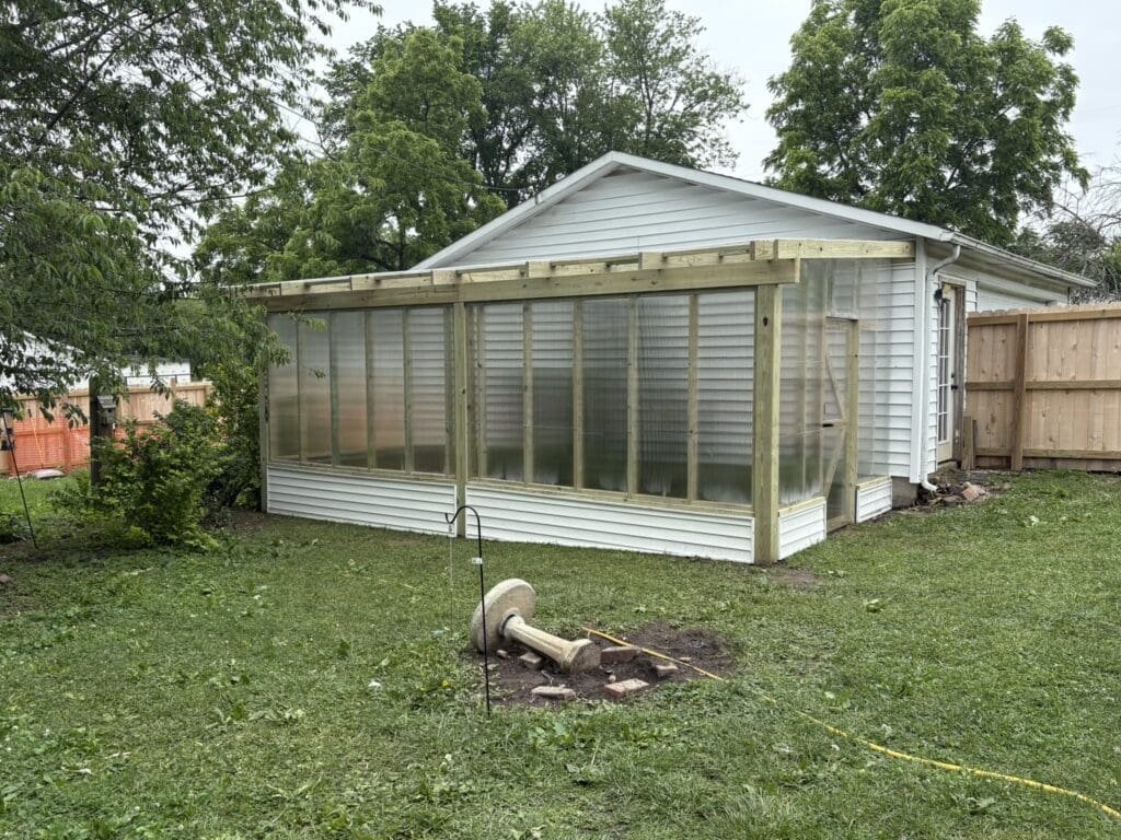 finished polycarbonate greenhouse building