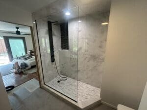Marble shower and bathroom remodel in Terre Haute