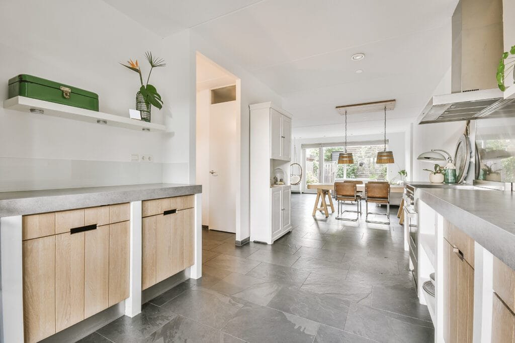 home improvements in Terre Haute with updated kitchen flooring and lighting