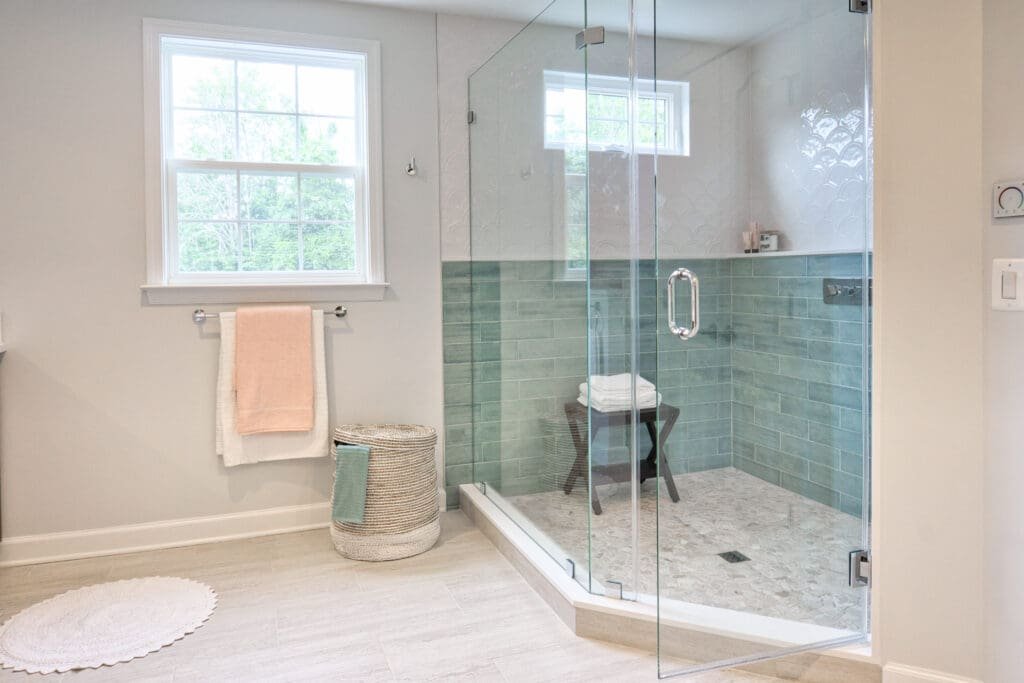 One-day walk-in shower installation in Terre Haute by Patriot Property Pros