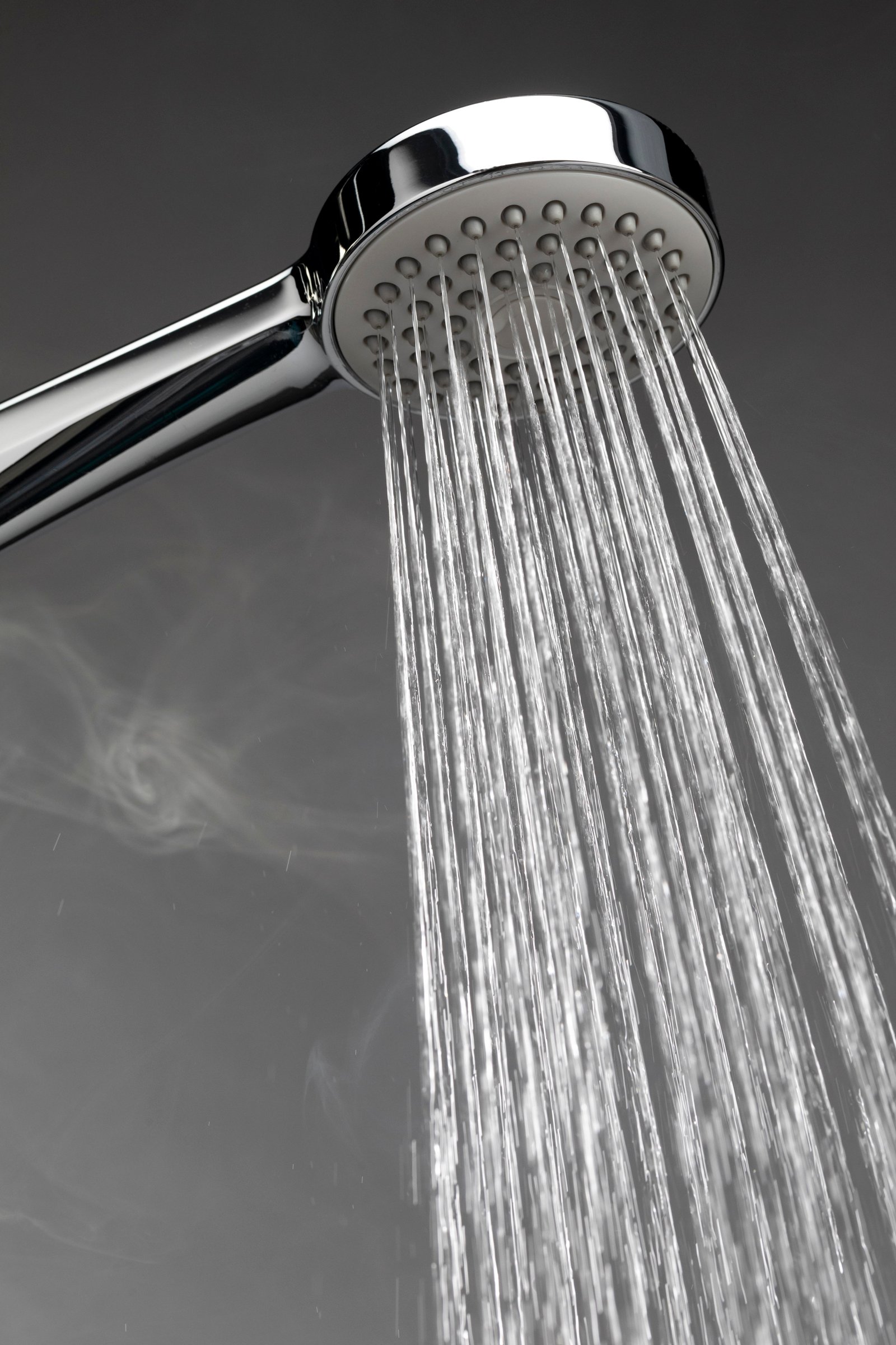 Modern chrome shower head in one-day walk-in shower installation in Terre Haute
