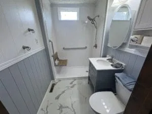 Safe walk in shower remodel in Clinton After