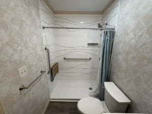Acrylic walls bathroom remodel in Cayuga
