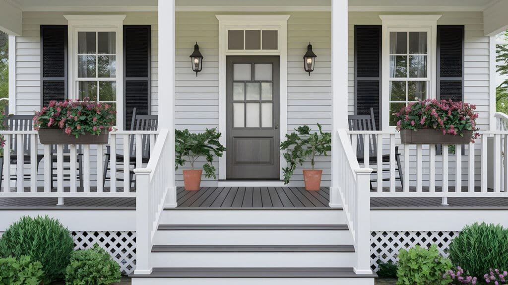 Front porch upgrades in Terre Haute featuring sturdy railings, safer steps, and low-maintenance composite boards