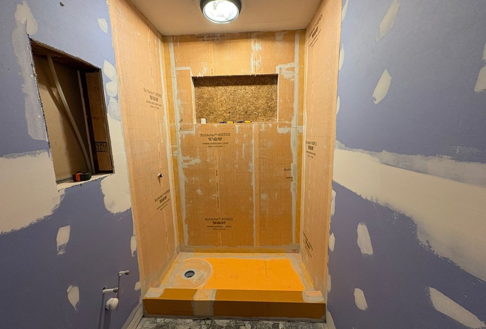 Shcluter-waterproofing-on-tiled-shower-remodel-during