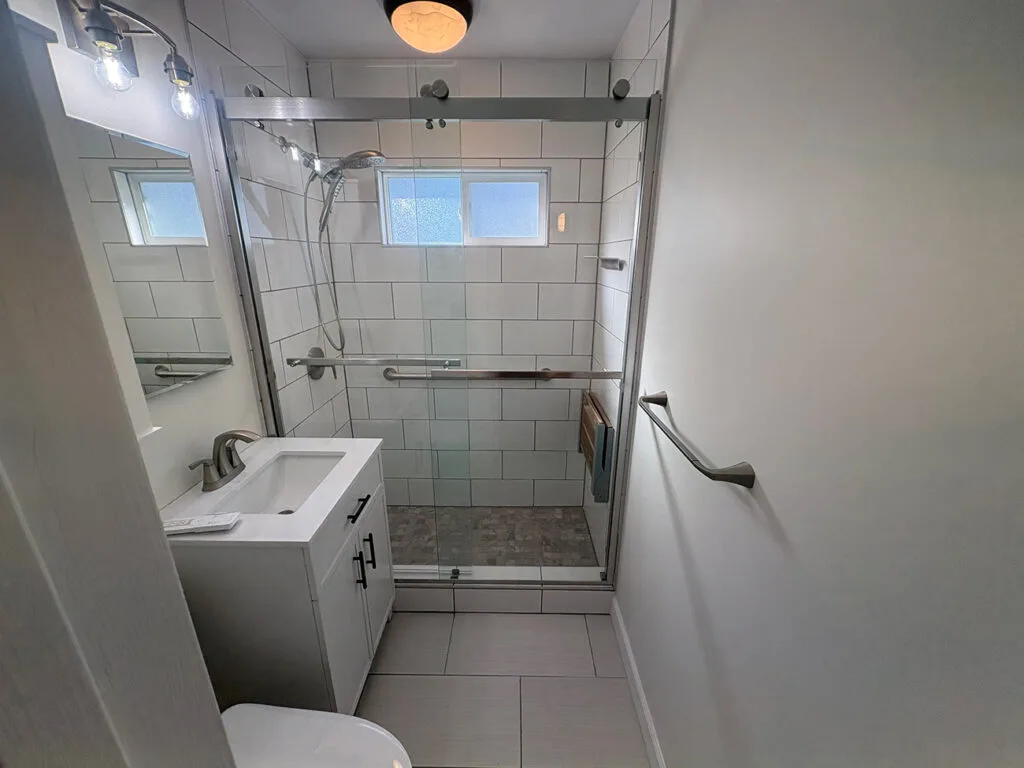 tiled shower remodel in Terre Haute