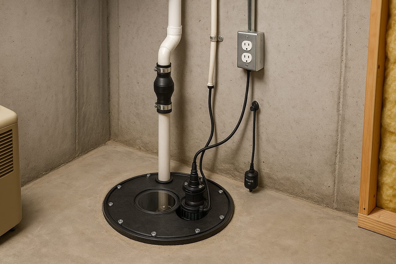 Sump Pumps & Battery Backup for Indiana Basements (Quiet, Reliable, Code-Clean)