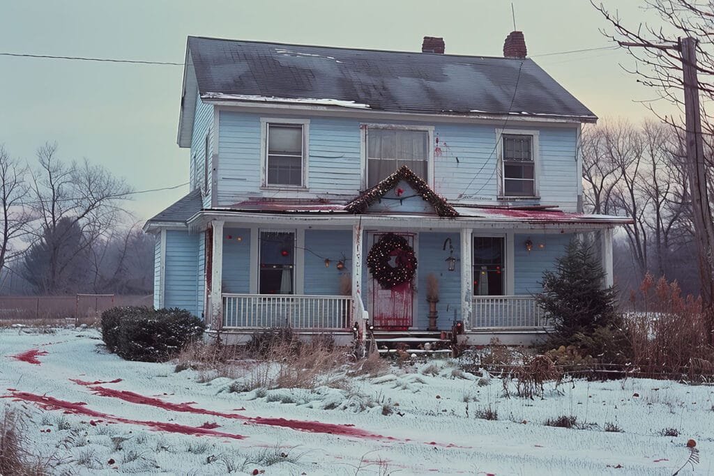 Contractor inspecting storm and hail-damaged siding on a Terre Haute home after a severe storm
