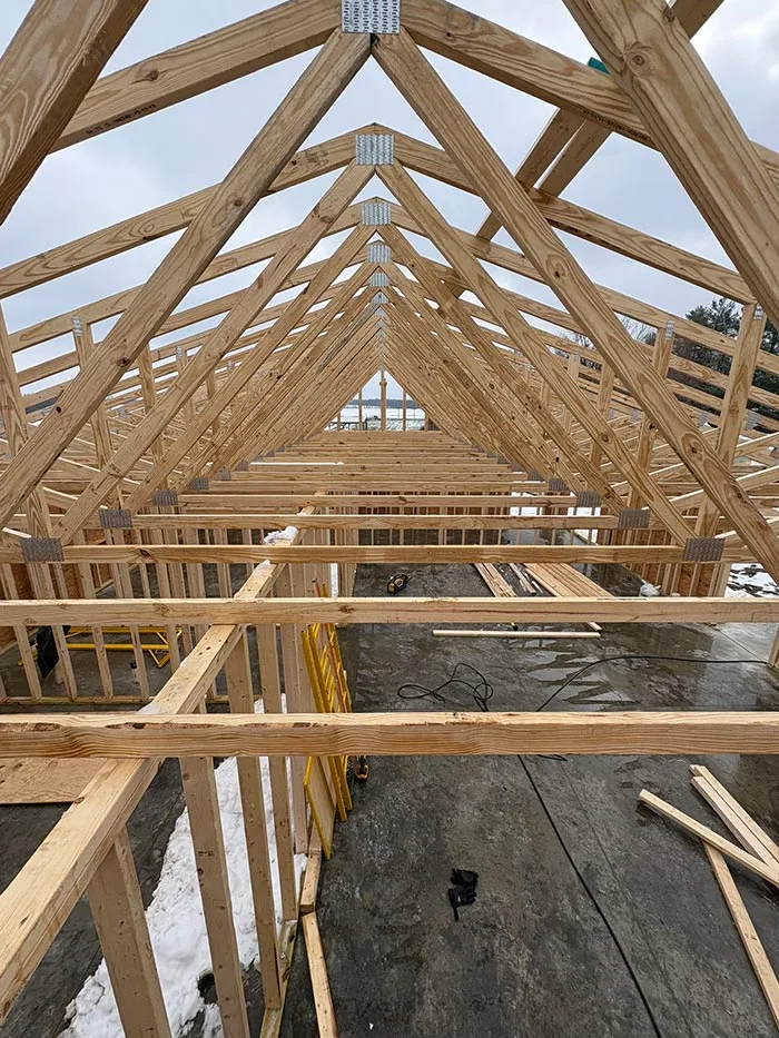 roof trusses during building a home