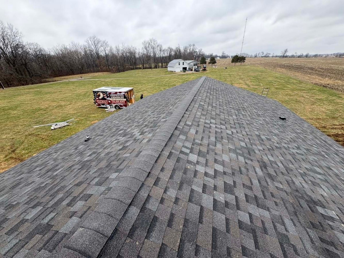 roof finished with shingles