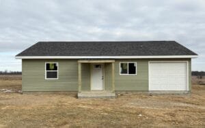 Finished exterior of new construction in Rosedale