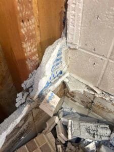 Thick mud bed walls during demo