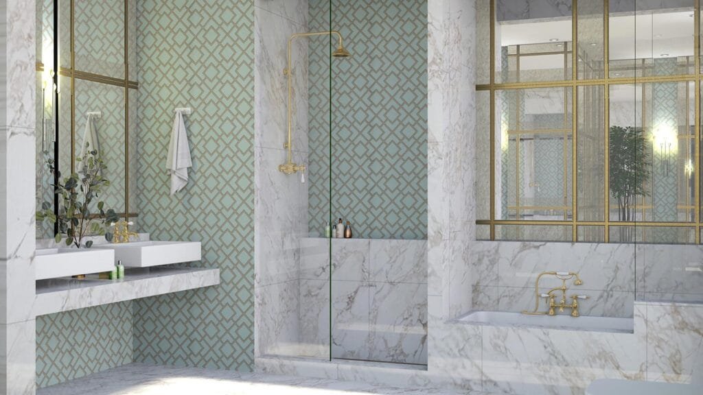 bathroom with bath and shower replacement