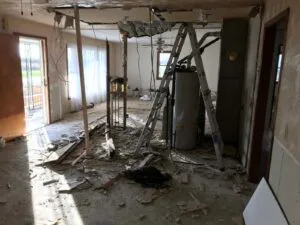 Room Remodel In Dana, Indiana During Removing Walls Before