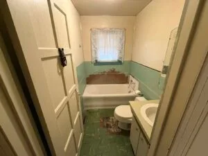 Bathroom remodel in Terre Haute With Window Before