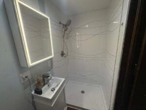 Bathroom Remodel in Clinton with acrylic walls