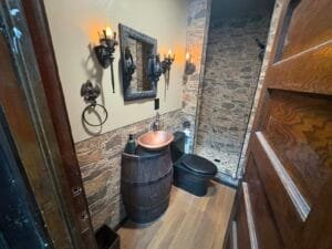 corner finished view of the gothic bathroom