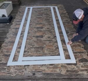 templating a wall before installing